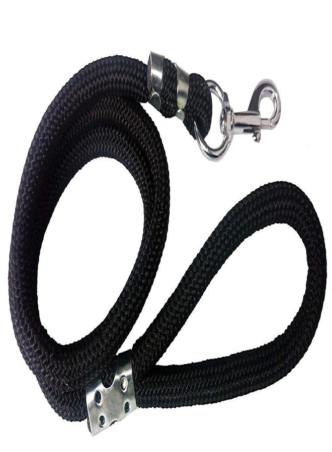 Skora Nylon Padded Black Adjustable Dog Harness & Leash Rope 1 Inch for Medium Size Pet (Chest Size : 24-29) - Image 3
